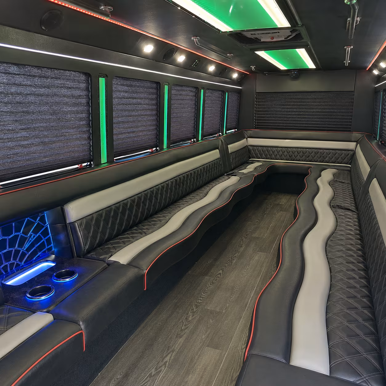 party buses for tucson prom night led lights sound system and the full experience
